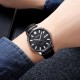 Чоловічий класичний годинник Skmei 2252SIBK Silver-Black зі шкіряним ремінцем та мінеральним склом