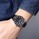 Чоловічий класичний годинник Skmei 2252SIBK Silver-Black зі шкіряним ремінцем та мінеральним склом