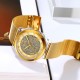Жіночий класичний годинник Skmei 2278GD Gold із золотистим металевим браслетом та мінеральним склом