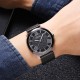 Женские классические часы Skmei 2278BK Black с минеральным стеклом и стальным браслетом