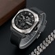 Чоловічий спортивний годинник Skmei 2272SIBK Silver-Black з комбінованим циферблатом та водозахистом 5 ATM