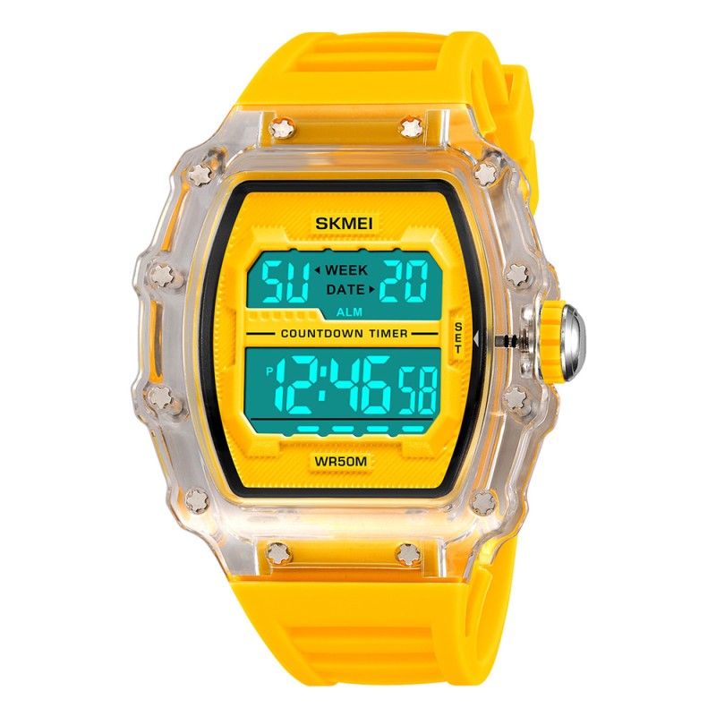 Мужские часы Skmei 2296WTYL White-Yellow