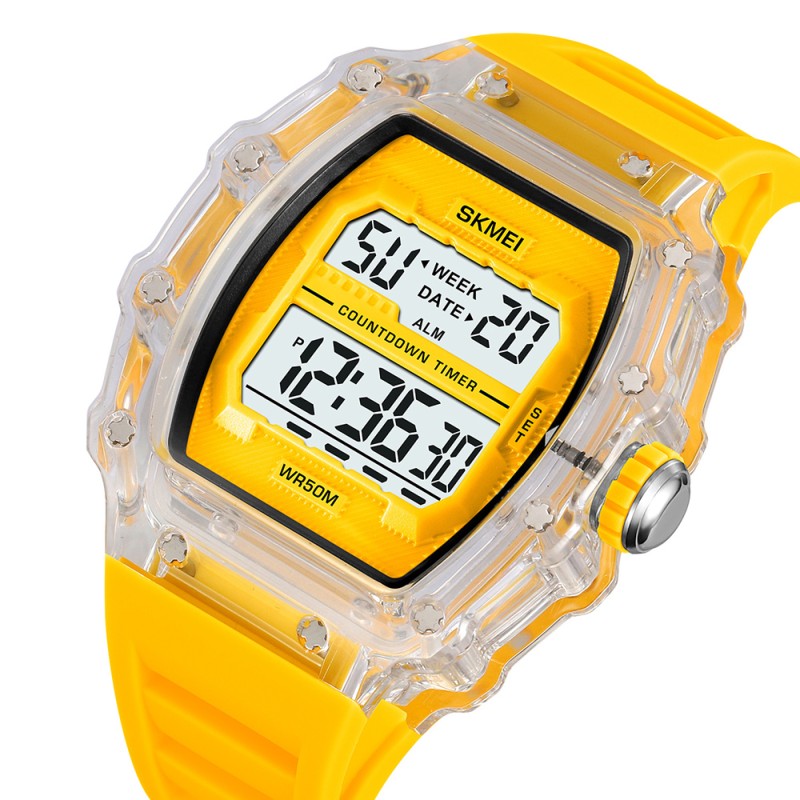 Мужские часы Skmei 2296WTYL White-Yellow