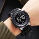 Наручний годинник Skmei 1845NBK Black — тактичний чоловічий годинник з ремінцем з паракорду