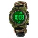 Чоловічий тактичний годинник Skmei 1845NCMAG Camo Green з паракордовим ремінцем та підсвіткою