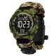 Чоловічий тактичний годинник Skmei 1845NCMAG Camo Green з паракордовим ремінцем та підсвіткою