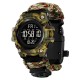 Чоловічий тактичний годинник Skmei 1384NCMAG Camo Green з компасом та паракордовим ремінцем