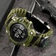 Чоловічий тактичний годинник Skmei 1384NAG Army Green з компасом та камуфляжним ремінцем з паракорду