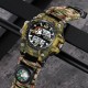 Чоловічий тактичний годинник Skmei 1283NCMAG Camo Green з компасом та паракордовим ремінцем