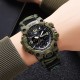 Мужские часы Skmei 1155BNAG Army Green тактические со стрелочно-электронным циферблатом и паракордом