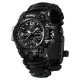 Мужские тактические часы Skmei 1155BNBK Black с паракордовым ремешком и подсветкой