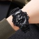 Мужские тактические часы Skmei 1155BNBK Black с паракордовым ремешком и подсветкой