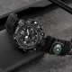Мужские тактические часы Skmei 1155BNBK Black с паракордовым ремешком и подсветкой