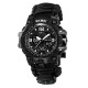 Мужские тактические часы Skmei 1155BNBK Black с паракордовым ремешком и подсветкой