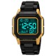 Чоловічий спортивний годинник Skmei 2264BKGDBK Black-Gold-Black з електронним циферблатом та підсвічуванням