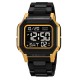 Чоловічий спортивний годинник Skmei 2264BKGDBK Black-Gold-Black з електронним циферблатом та підсвічуванням