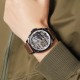 Чоловічий класичний годинник Skmei 2289BKBN Black-Brown з мінеральним склом та шкіряним ремінцем