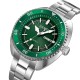 Мужские классические часы Skmei 2256GN Green с серебристым браслетом и минеральным стеклом
