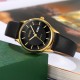 Жіночий класичний годинник Skmei 2251GDBK Gold-Black з мінеральним склом та шкіряним ремінцем