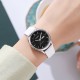 Жіночий годинник Skmei 2251SIWT Silver-White зі сріблястим корпусом та білим шкіряним ремінцем