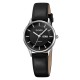 Жіночий годинник Skmei 2251SIBK Silver-Black у класичному стилі, шкіряний ремінець