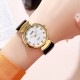 Жіночий годинник Skmei 2165GDWTBK Gold-White-Black у класичному стилі з мінеральним склом
