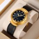 Жіночий годинник Skmei 2165GDBKBK Gold-Black-Black у класичному стилі з люмінесцентним підсвічуванням
