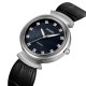 Женские классические часы Skmei 2165SIBKBK Silver-Black-Black с кожаным ремешком и минеральным стеклом