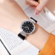 Женские классические часы Skmei 2165SIBKBK Silver-Black-Black с кожаным ремешком и минеральным стеклом