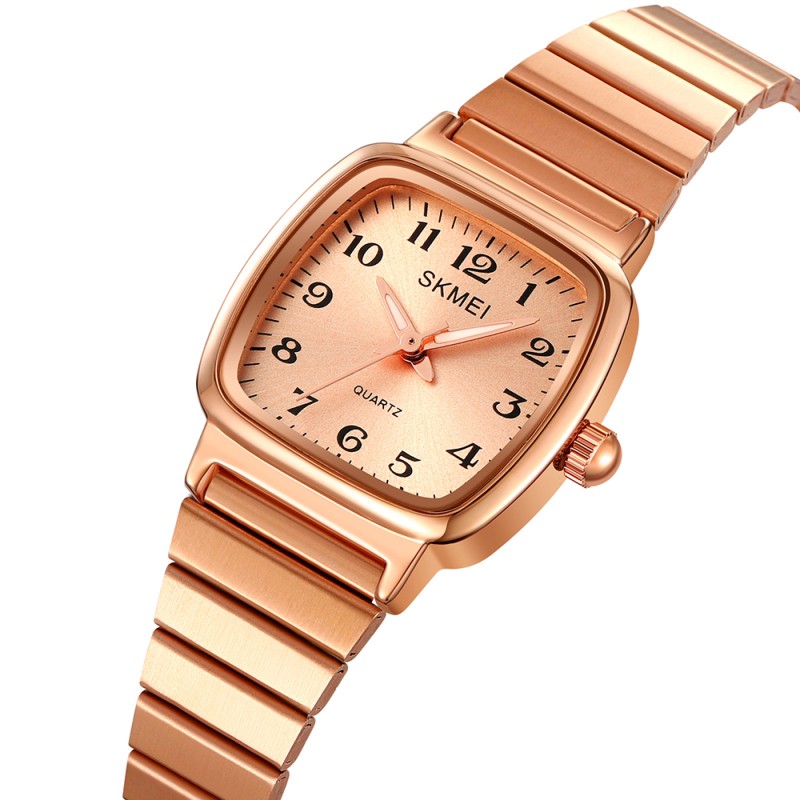 Жіночий годинник Skmei 2292RG-AC Rose Gold Numbers у кольорі рожеве золото з мінеральним склом