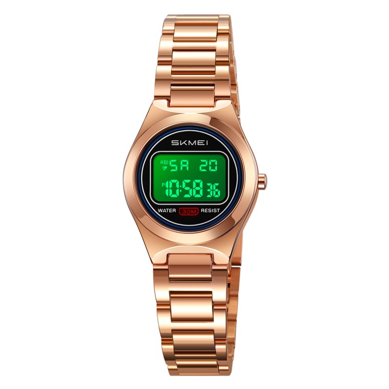 Жіночий наручний годинник Skmei 2334RG Rose Gold у класичному стилі з електронним циферблатом