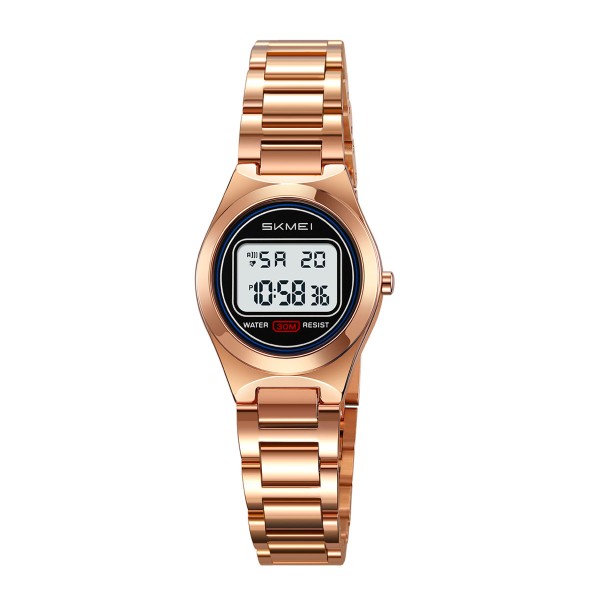 Жіночий наручний годинник Skmei 2334RG Rose Gold у класичному стилі з електронним циферблатом
