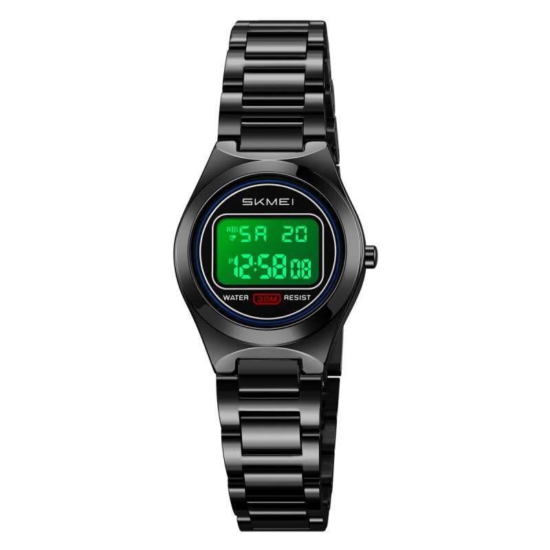 Жіночий годинник Skmei 2334BK Black SALE 2025 – класичний електронний аксесуар з підсвічуванням