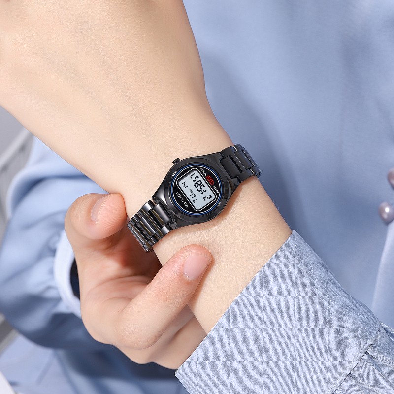 Жіночий годинник Skmei 2334BK Black SALE 2025 – класичний електронний аксесуар з підсвічуванням