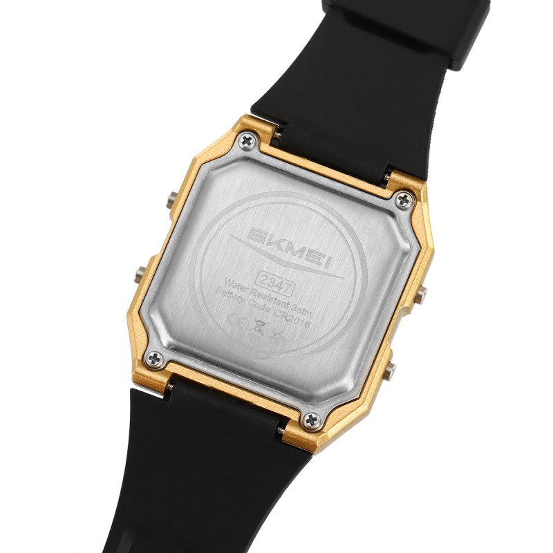 Наручные часы Skmei 2347BKGD Gold-Black электронные с будильником и хронографом