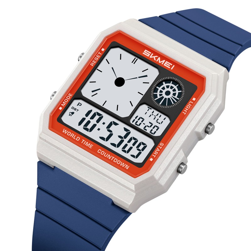 Наручные часы Skmei 2347WTBU Blue-White унисекс спортивные с электронным циферблатом