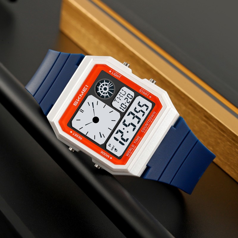 Наручные часы Skmei 2347WTBU Blue-White унисекс спортивные с электронным циферблатом