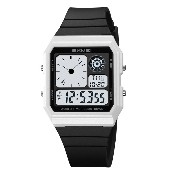 Наручний годинник Skmei 2347WTBK White-Black електронний спортивний з хронографом