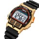 Наручний годинник Skmei 2263BKGD Black-Gold унісекс спортивний з водозахистом 10 ATM