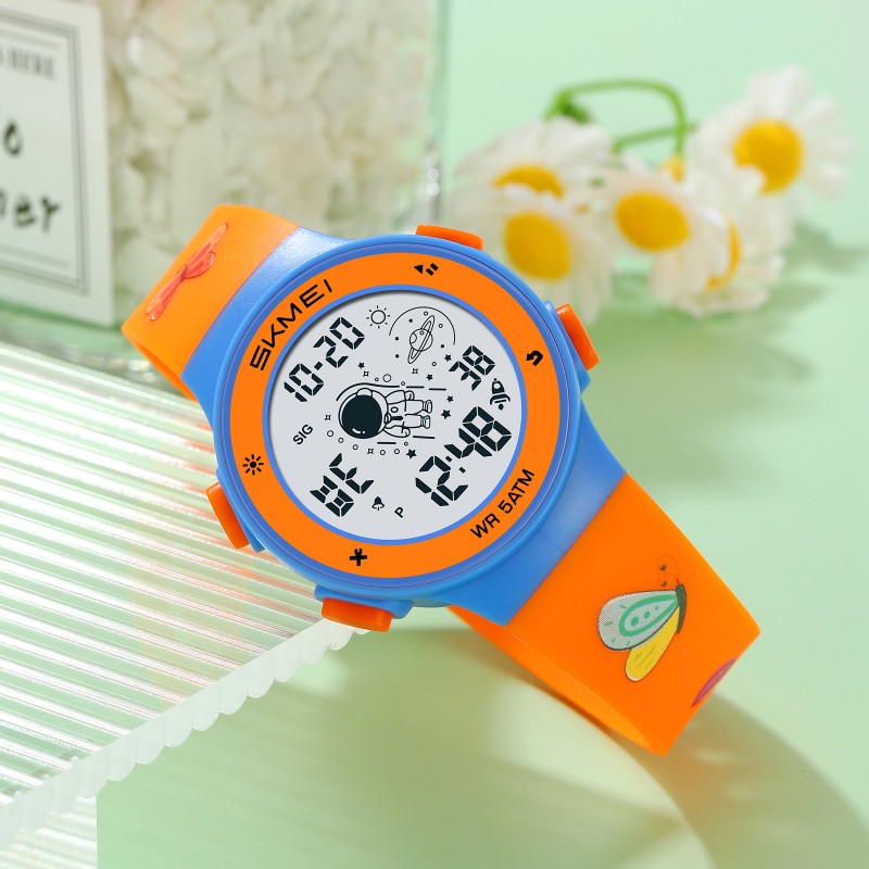 Спортивний годинник Skmei 2267OGBT Batterfly-Orange з електронним циферблатом та захистом 5 ATM