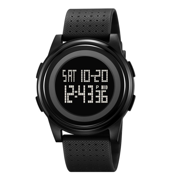 Мужские спортивные часы Skmei 2378BKBK Black с электронным циферблатом и водозащитой 5 ATM