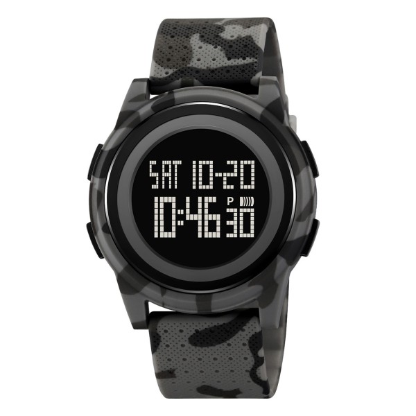 Чоловічий спортивний годинник Skmei 2378CMGY Camo Gray з електронним циферблатом та водозахистом 5 ATM