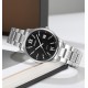 Чоловічий класичний годинник Skmei 2158SIBK Silver-Black з металевим браслетом та мінеральним склом