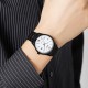 Чоловічий класичний годинник Skmei 2158BKWT Black-White з металевим браслетом та мінеральним склом