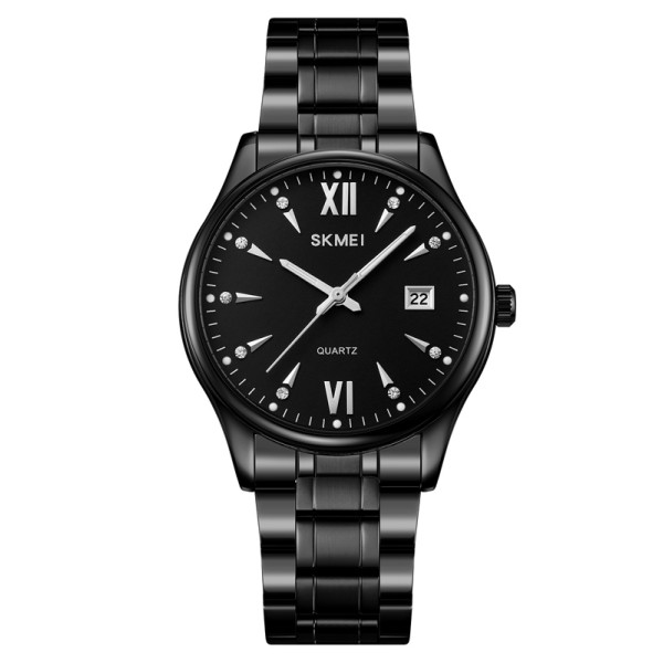 Чоловічий годинник Skmei 2158BKBK All Black з металевим браслетом та мінеральним склом