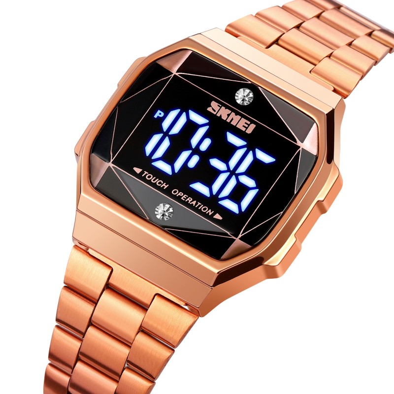 Жіночий годинник Skmei 1797RG Rose Gold у кольорі рожеве золото з електронним циферблатом
