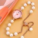 Жіночий годинник Skmei 1983PKWT Pink-White з рожевим циферблатом та білим ремінцем