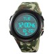 Мужские спортивные часы Skmei 2166CMGN Army Green Camouflage с компасом и шагомером