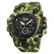 Мужские тактические часы Skmei 2197CMGN Army Green Camouflage с комбинированным циферблатом и подсветкой