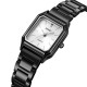 Жіночий класичний годинник Skmei 2237BKSI Black-Silver з металевим браслетом та мінеральним склом